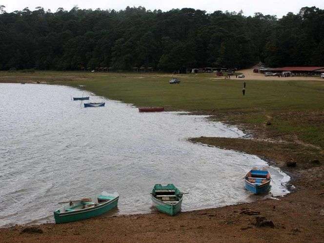 Especialistas y ecologistas aducen que la perdida de los cuerpos de agua en los 59 lagos del Parque Nacional Lagunas de Montebello, se debe al cambio climático. Foto: Cuartoscuro