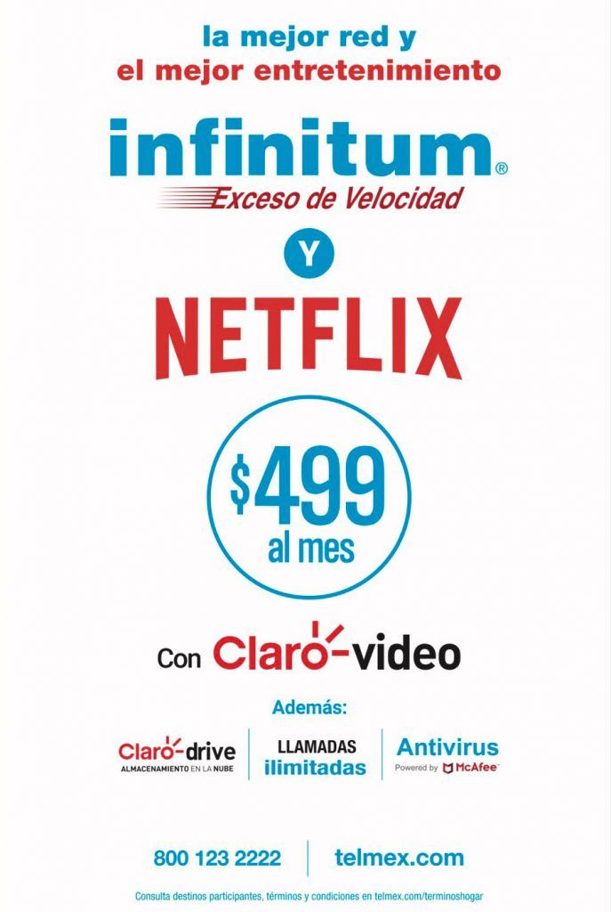 Telmex ofrece Netflix en sus paquetes