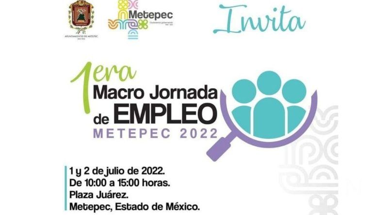 ¡Consigue empleo! Más de 2 mil vacantes se ofertarán en Metepec